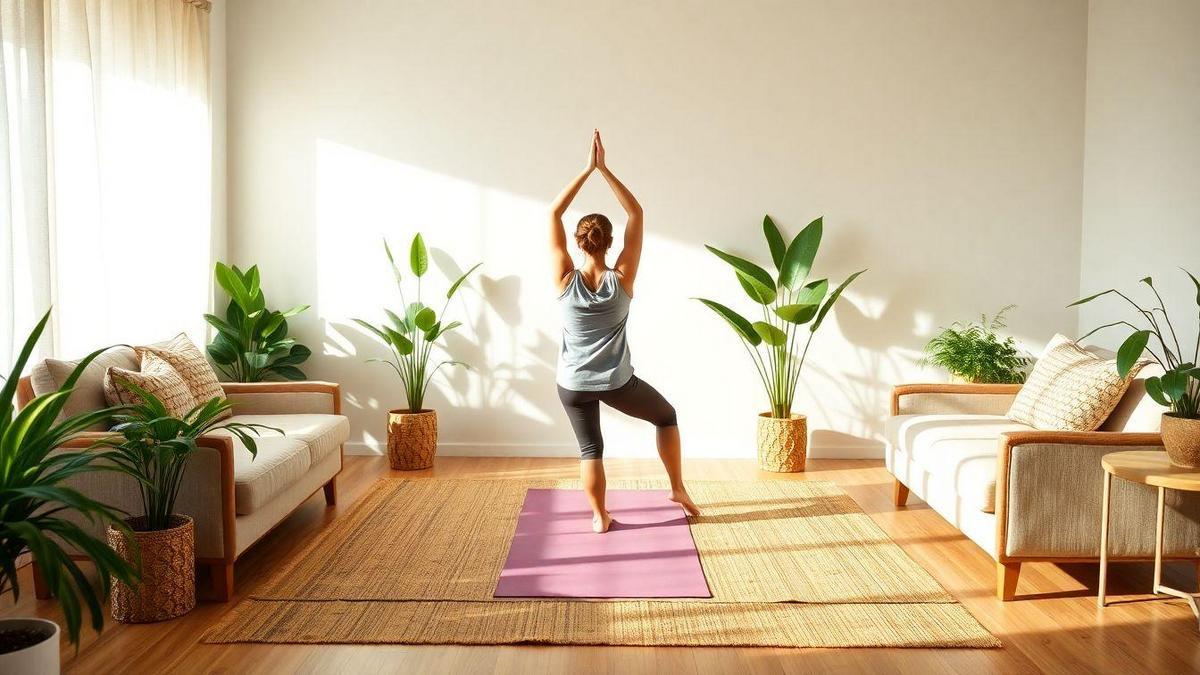 No momento, você está visualizando Técnicas de yoga para iniciantes para alívio da ansiedade em casa